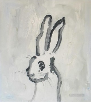 ウサギ バニー ウサギ Painting - うさぎの濃い絵の具
